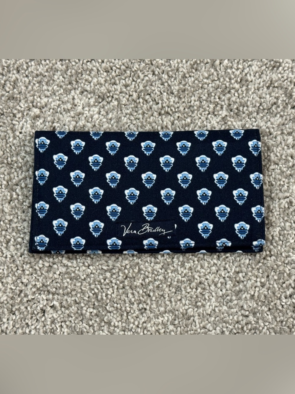 Vera Bradley Navy Blue Patterned Checkbook Cover